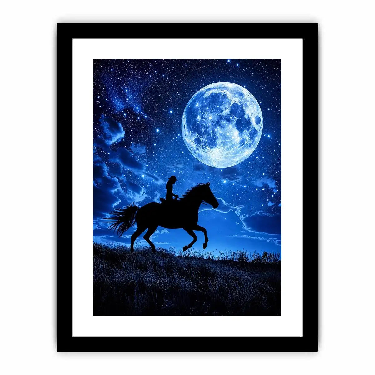 Riding Horse Moon Canvas Print