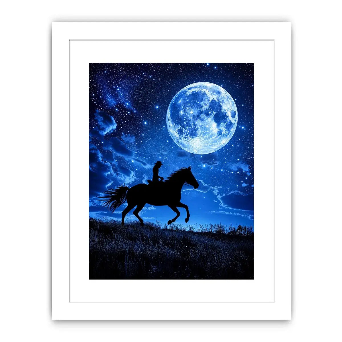 Riding Horse Moon Canvas Print