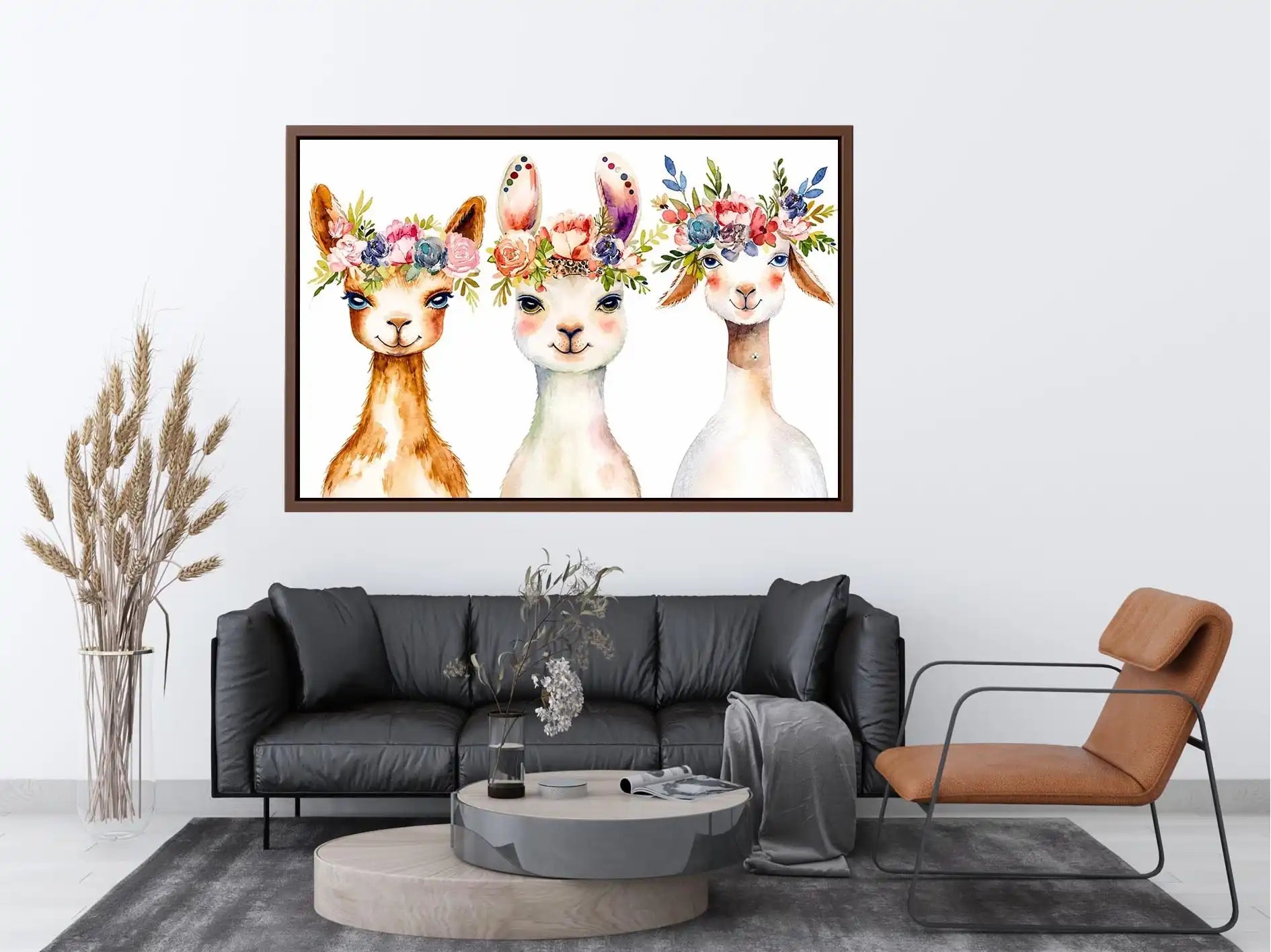 Cute Llama Canvas Print