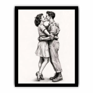 Couple Kiss Canvas Print