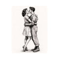 Couple Kiss Canvas Print