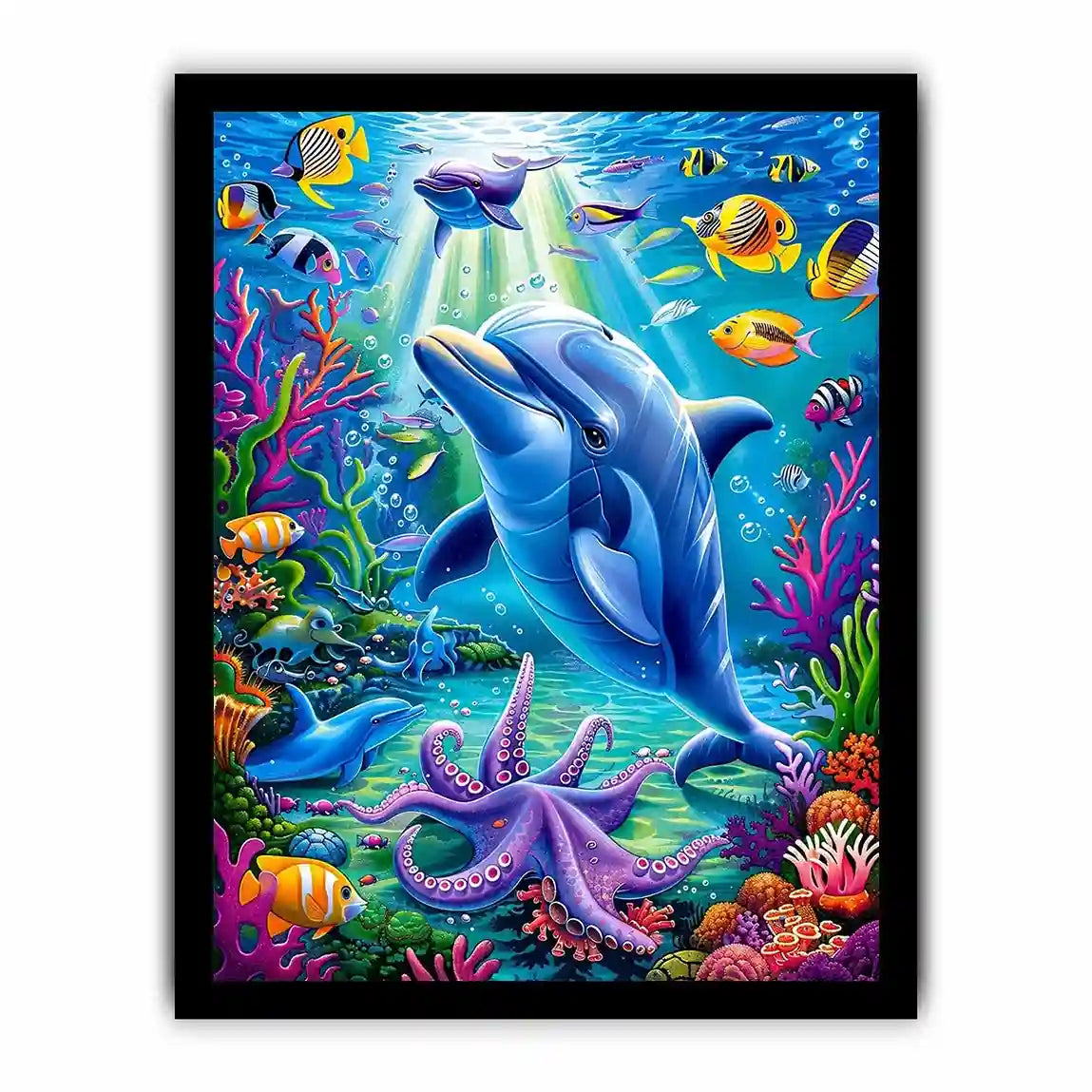 Joyful Dolphin Canvas Print