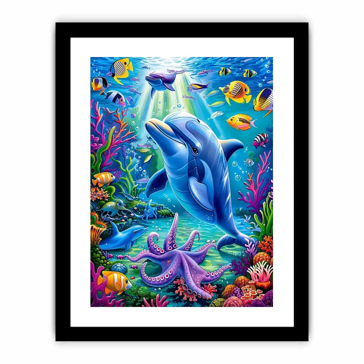Joyful Dolphin Canvas Print