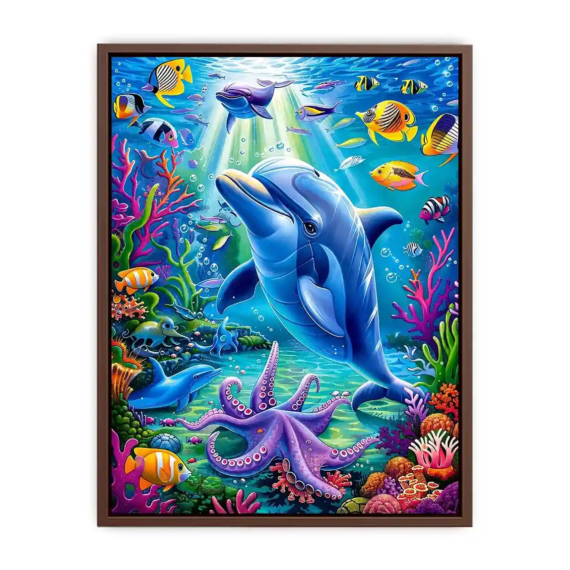 Joyful Dolphin Canvas Print