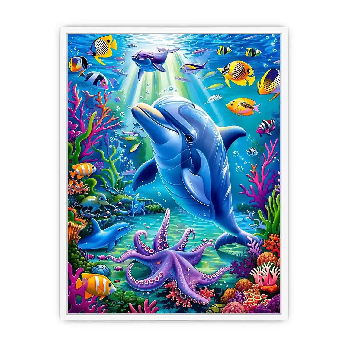 Joyful Dolphin Canvas Print