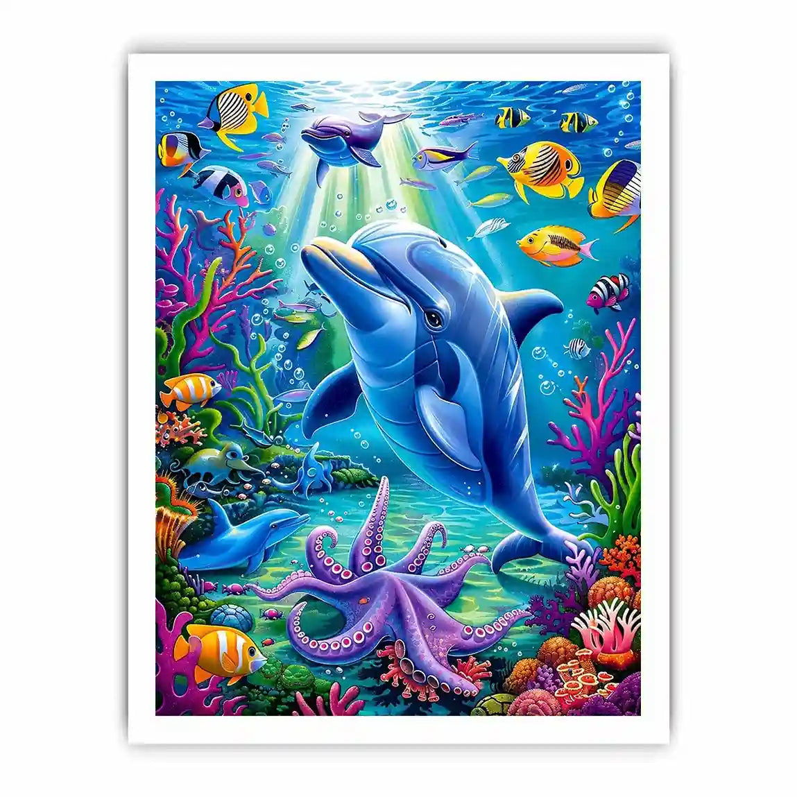 Joyful Dolphin Canvas Print