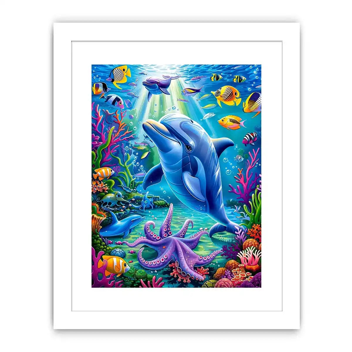 Joyful Dolphin Canvas Print