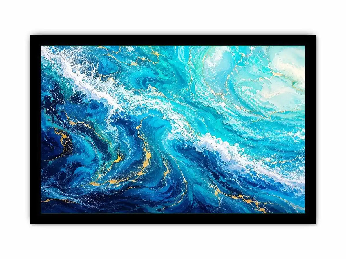 Teal ocean Canvas Print