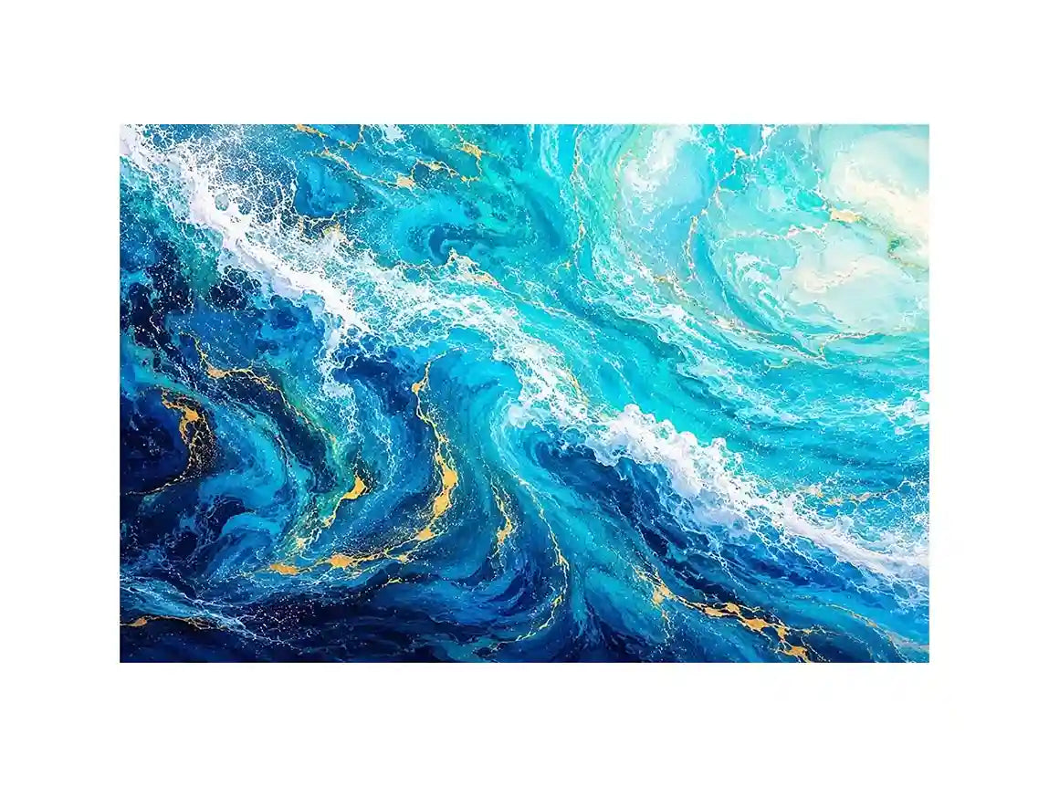 Teal ocean Canvas Print