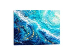 Teal ocean Canvas Print