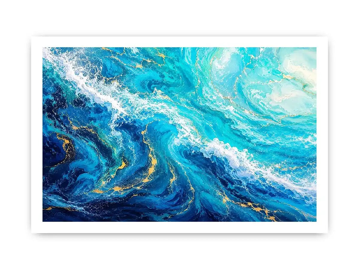 Teal ocean Canvas Print