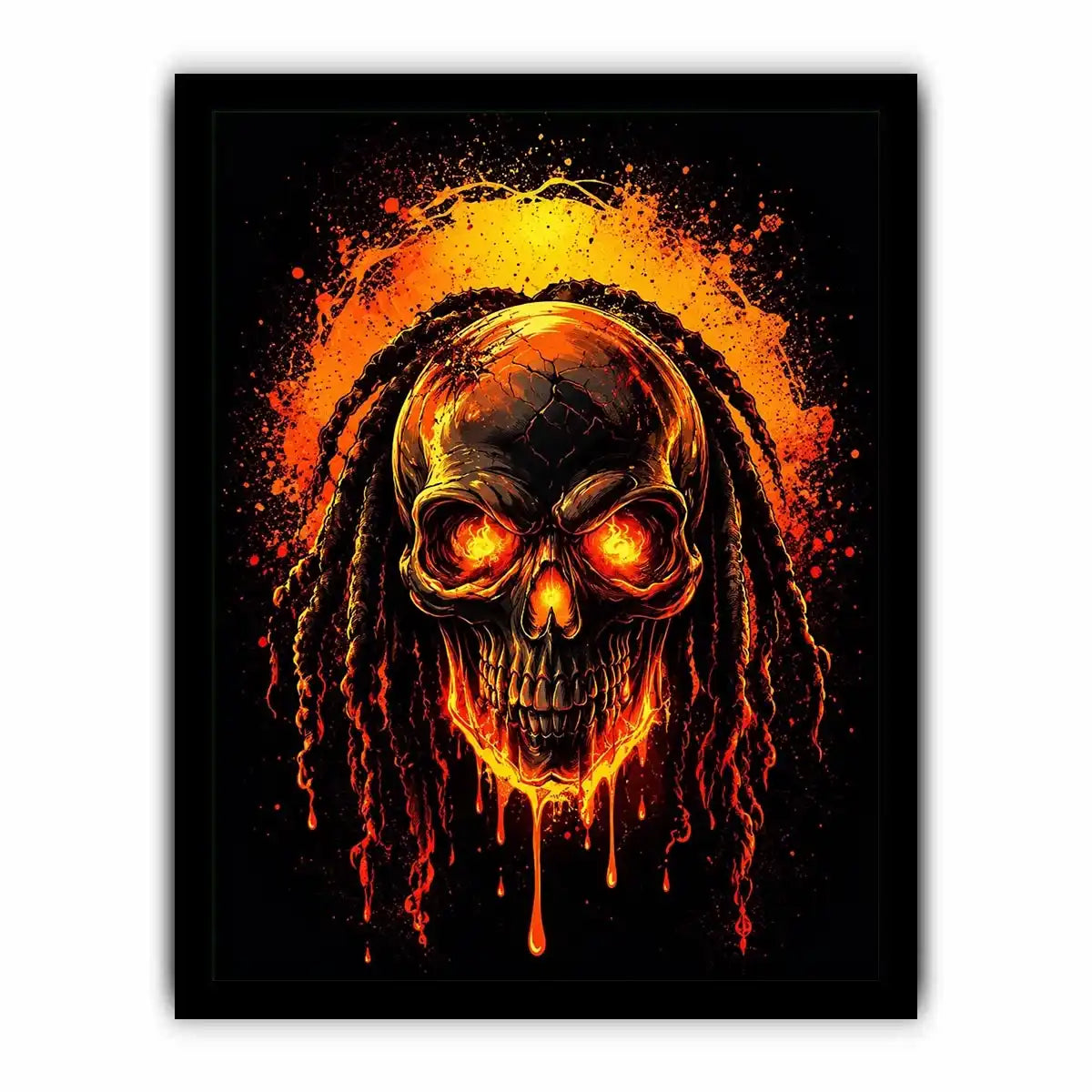 Fire Skull Canvas Print