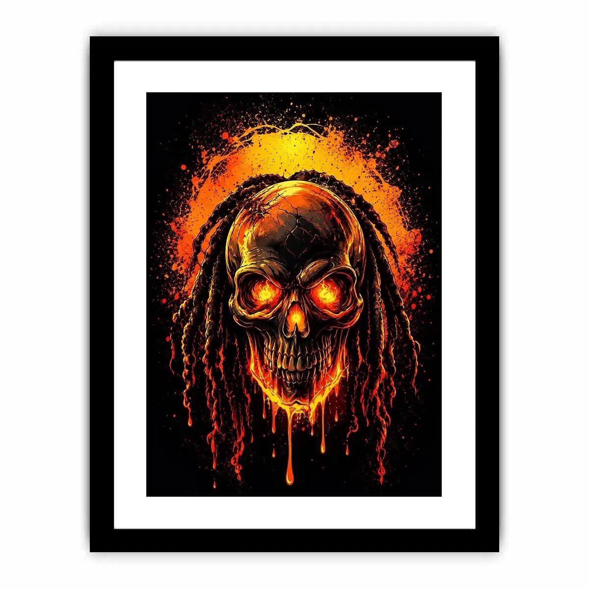 Fire Skull Canvas Print