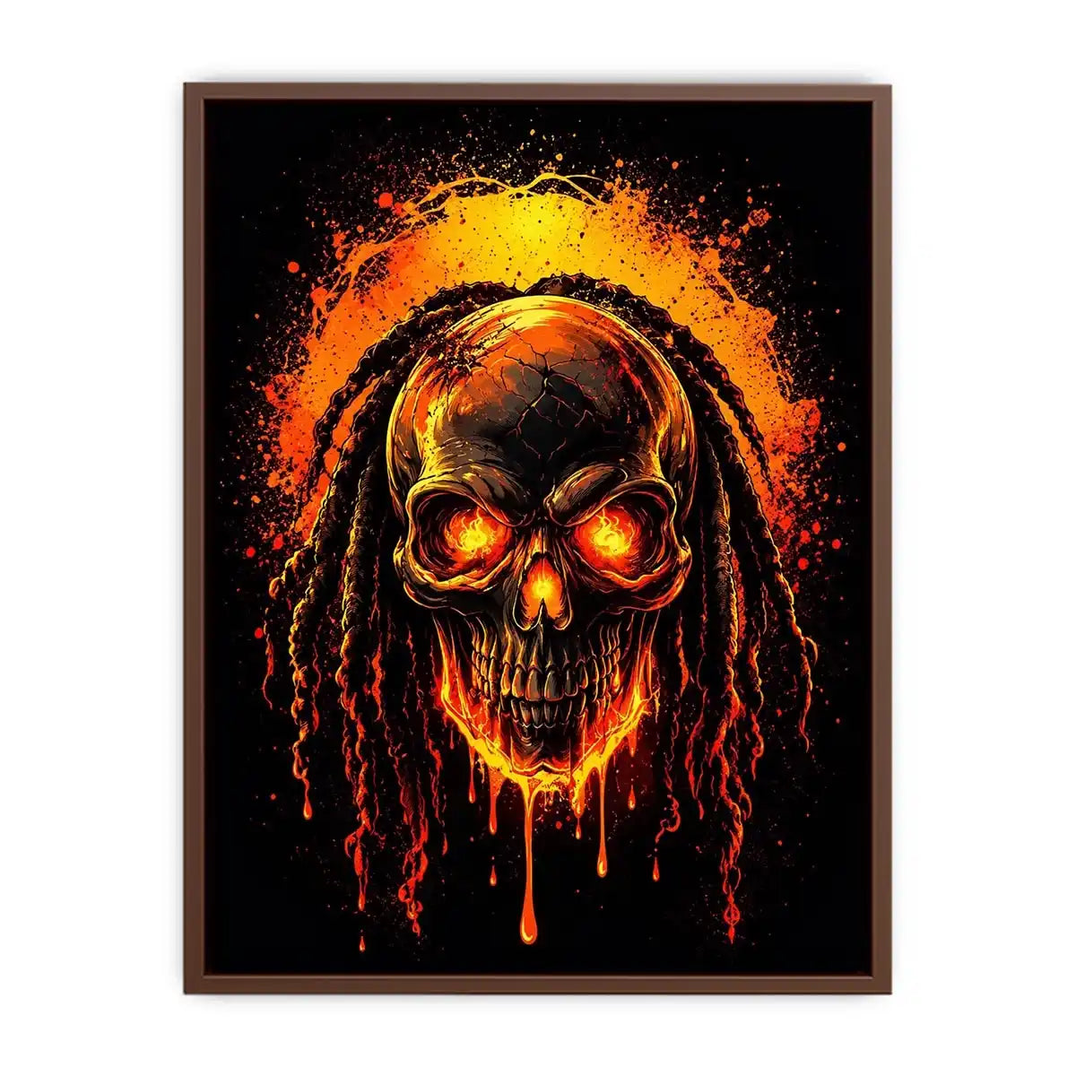 Fire Skull Canvas Print