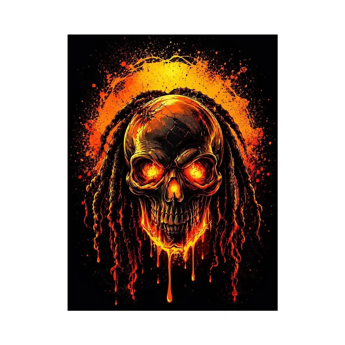 Fire Skull Canvas Print