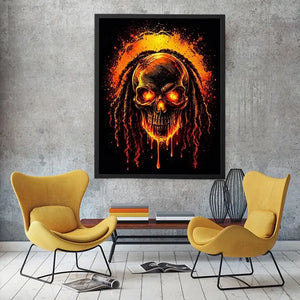 Fire Skull Canvas Print