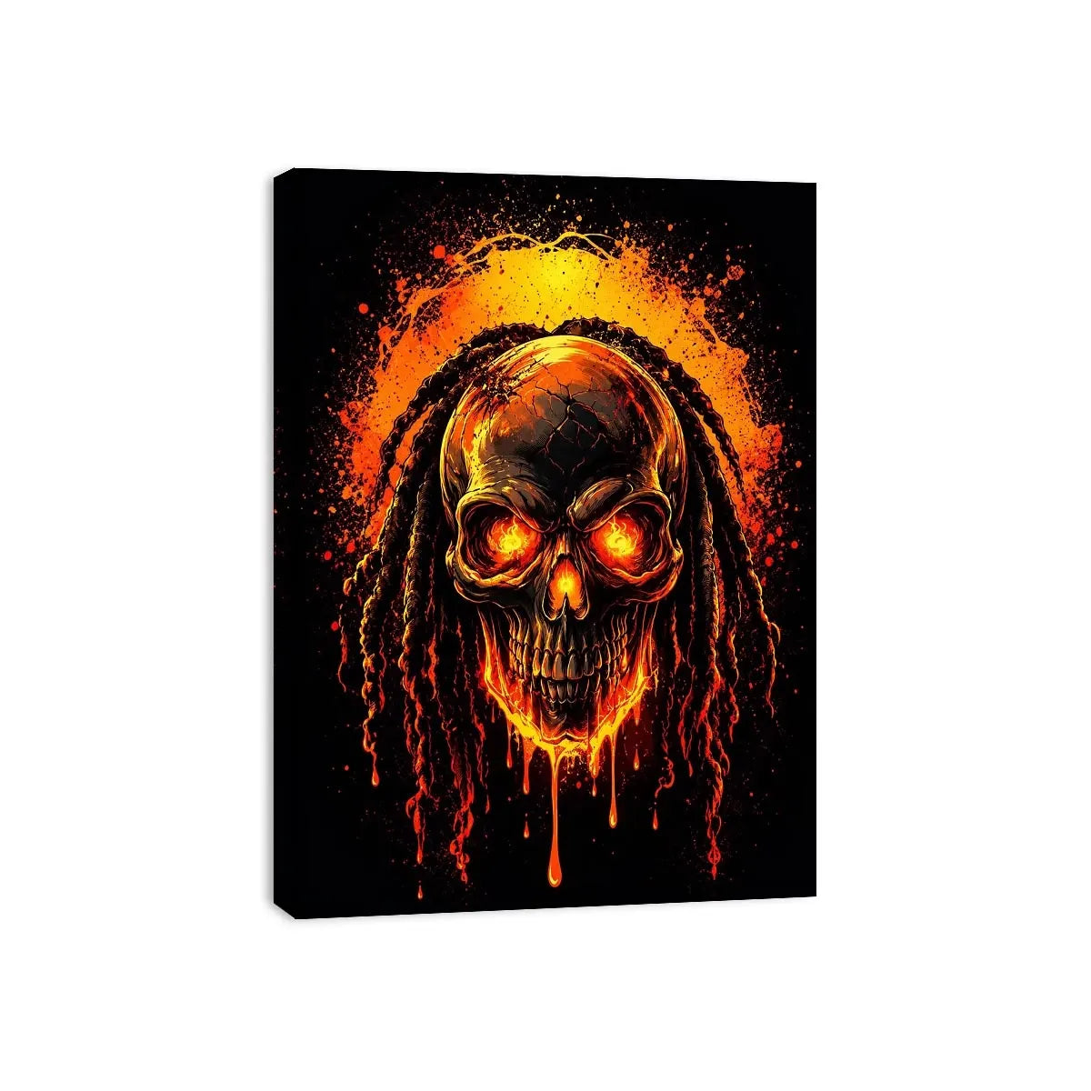 Fire Skull Canvas Print