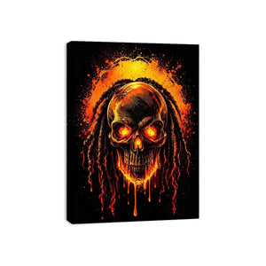 Fire Skull Canvas Print