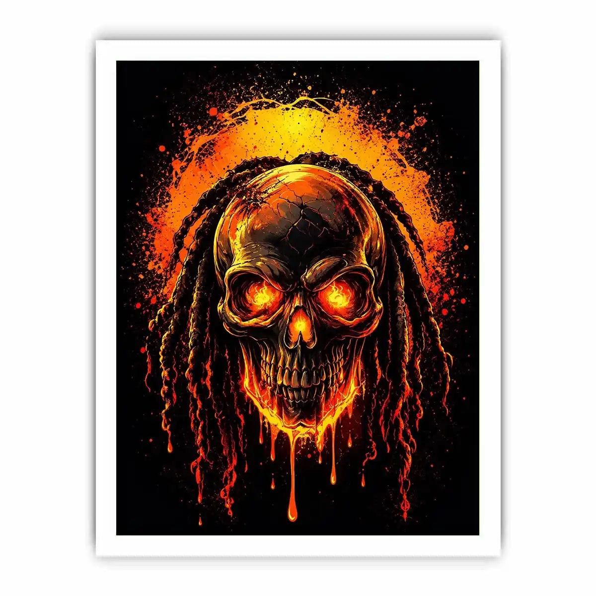 Fire Skull Canvas Print