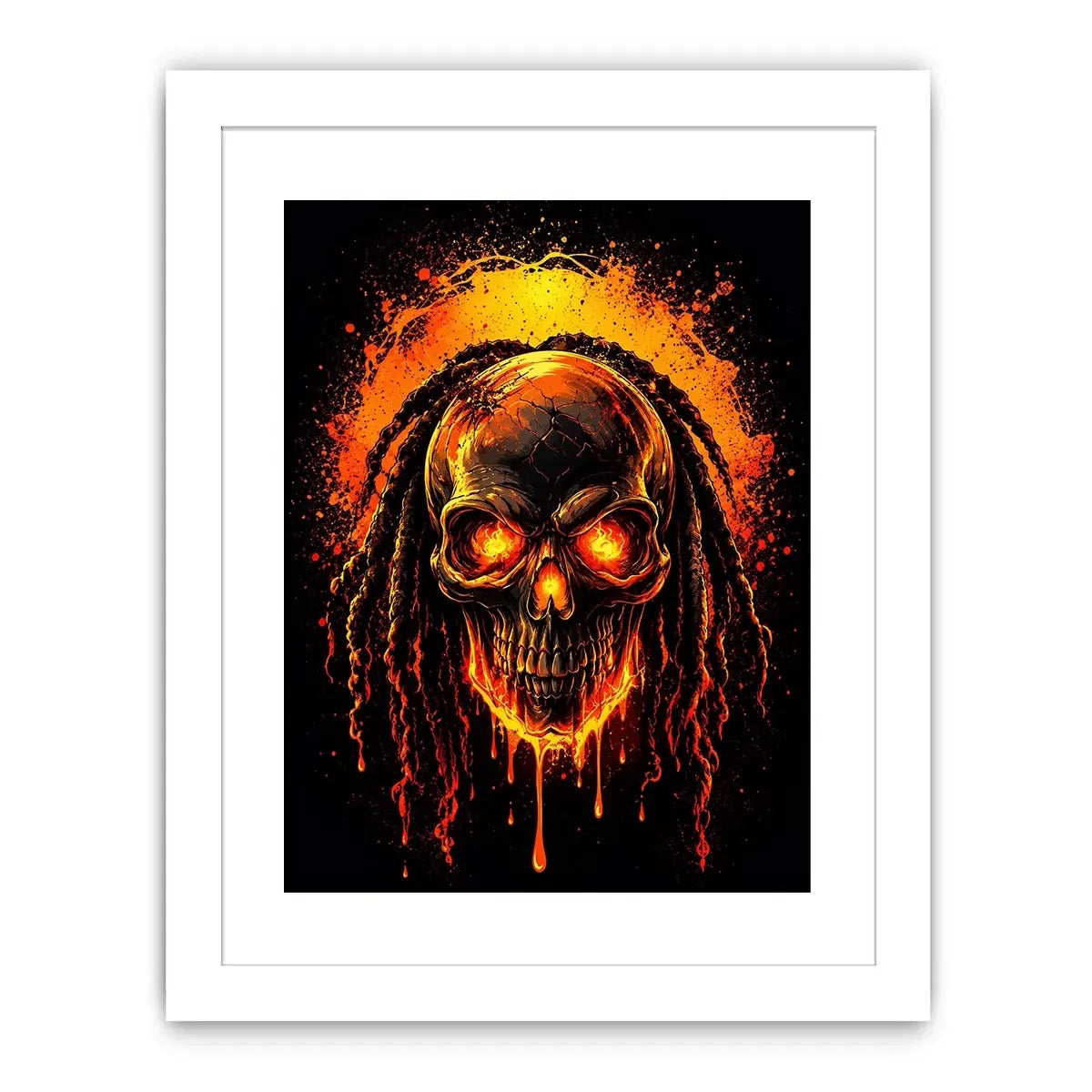 Fire Skull Canvas Print