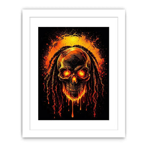 Fire Skull Canvas Print