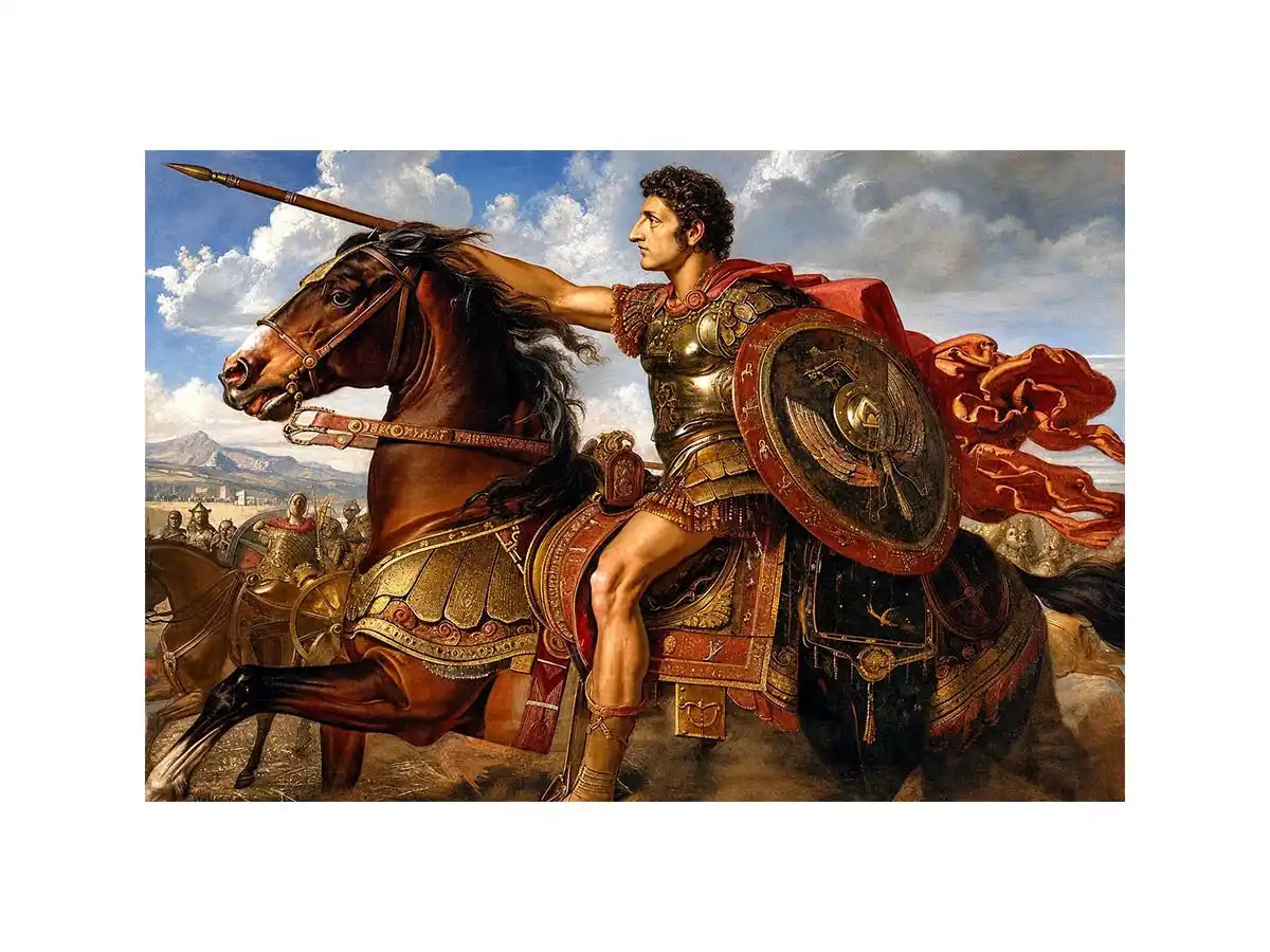 Alexander Riding In Triumph Canvas Print