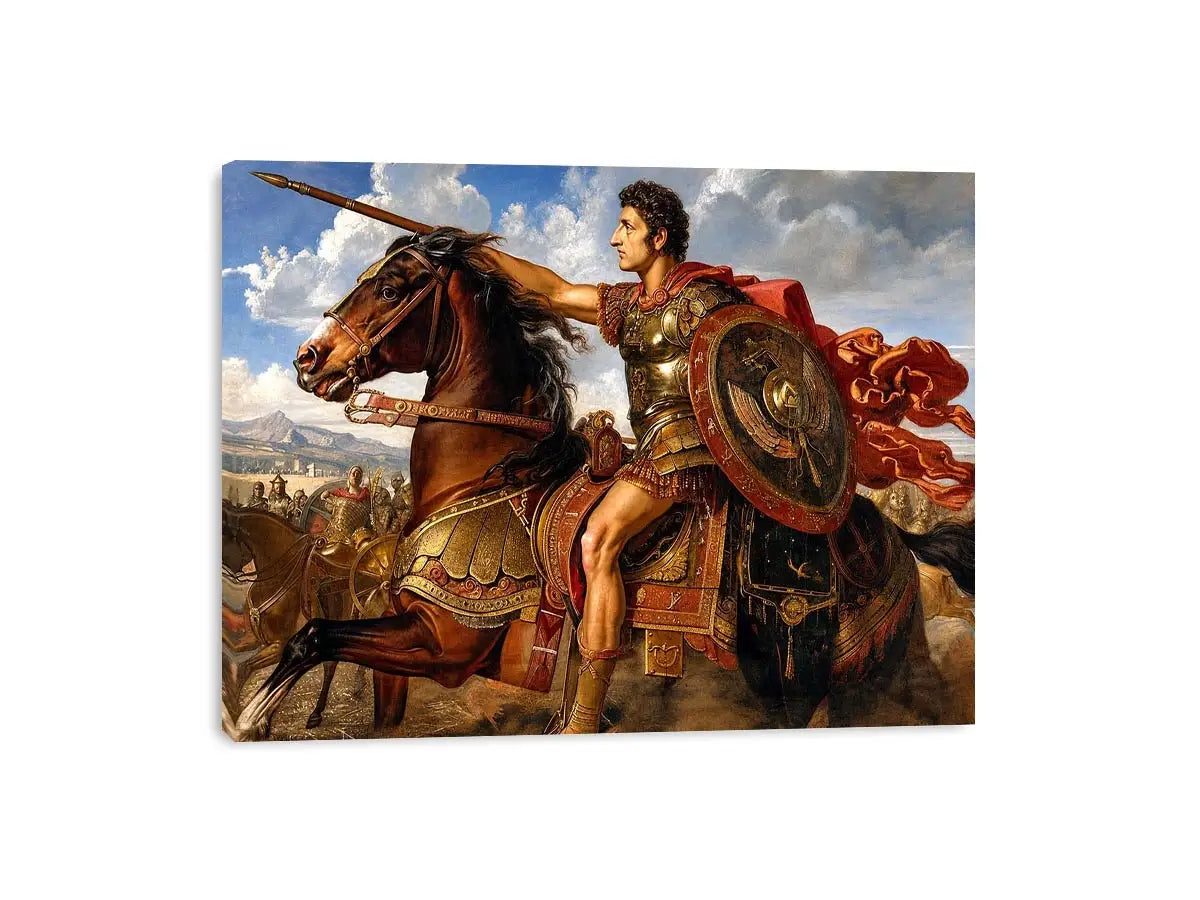 Alexander Riding In Triumph Canvas Print