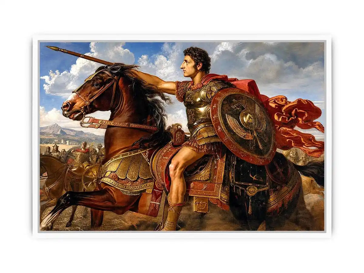 Alexander Riding In Triumph Canvas Print