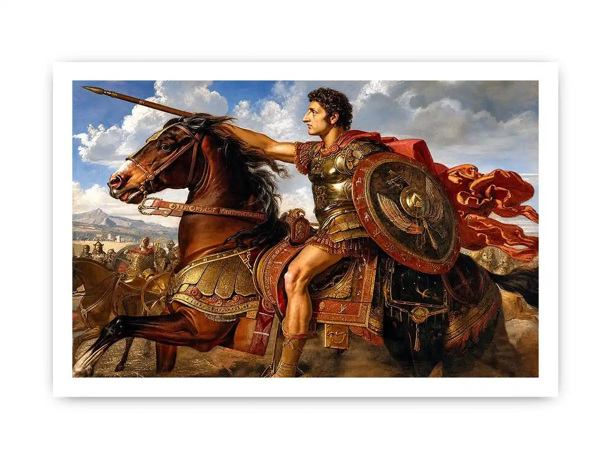 Alexander Riding In Triumph Canvas Print