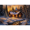 Chruch In Woods Canvas Print