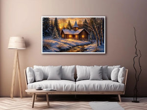 Chruch In Woods Canvas Print