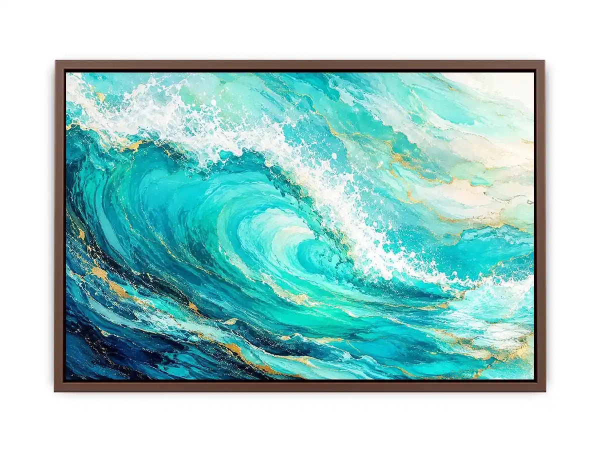 Teal Ocean Canvas Print