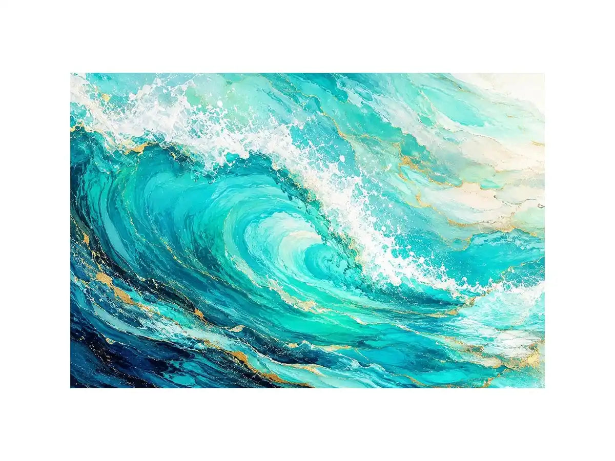Teal Ocean Canvas Print