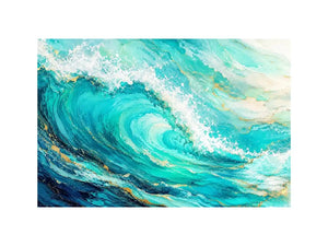 Teal Ocean Canvas Print