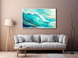 Teal Ocean Canvas Print