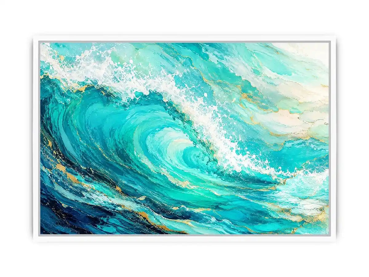 Teal Ocean Canvas Print