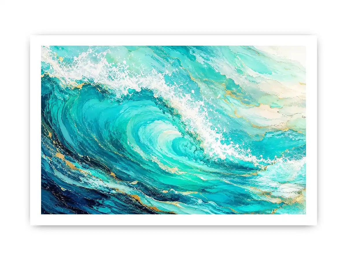Teal Ocean Canvas Print