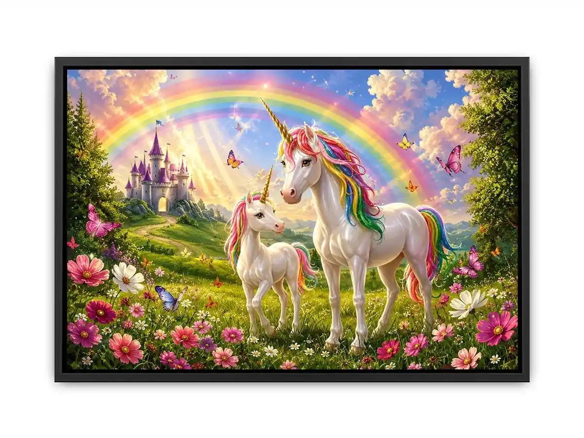 Magestic Unicorns kids nursery Canvas Print
