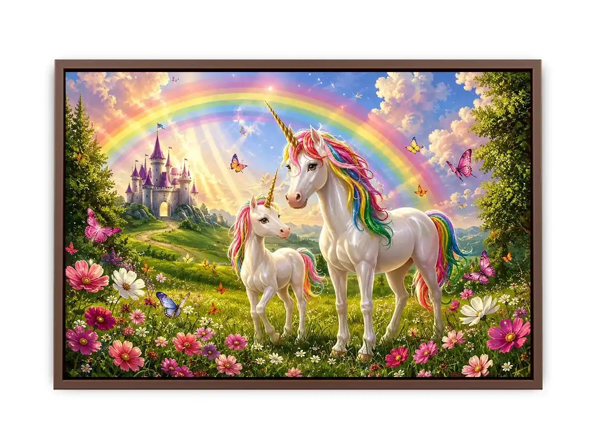 Magestic Unicorns kids nursery Canvas Print