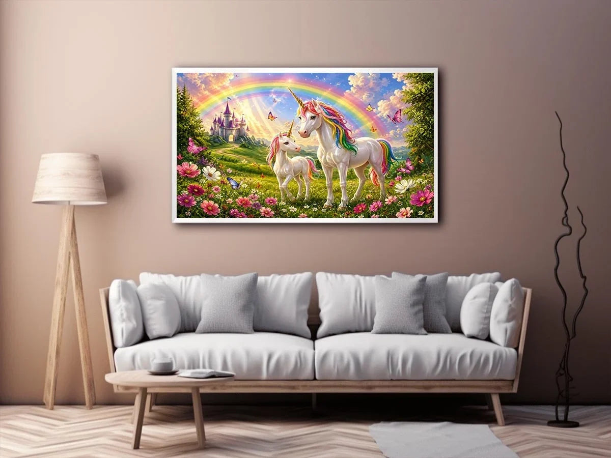 Magestic Unicorns kids nursery Canvas Print