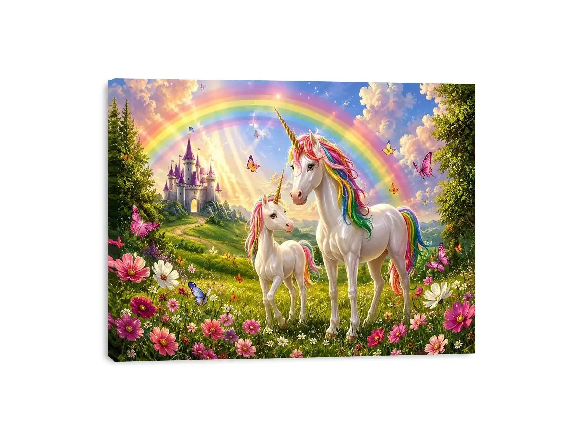 Magestic Unicorns kids nursery Canvas Print
