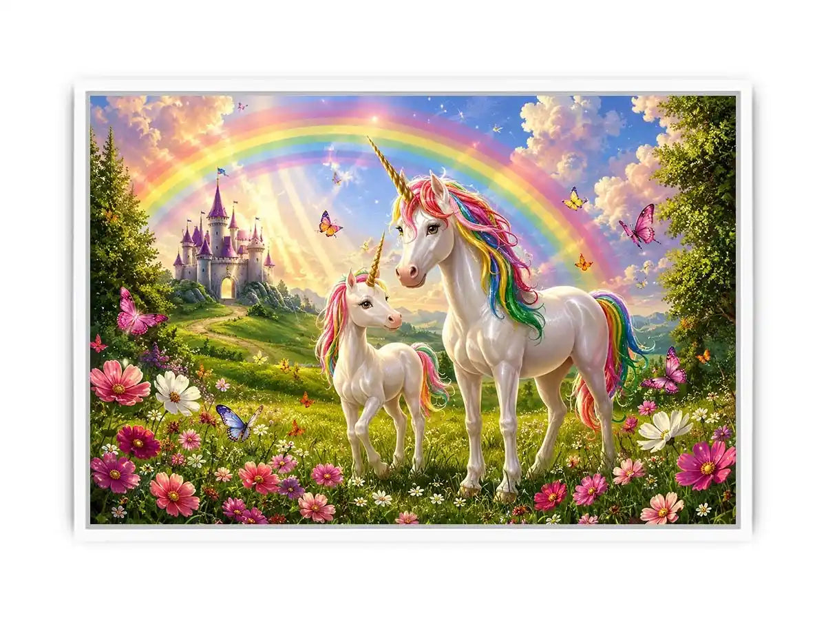 Magestic Unicorns kids nursery Canvas Print