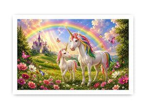 Magestic Unicorns kids nursery Canvas Print