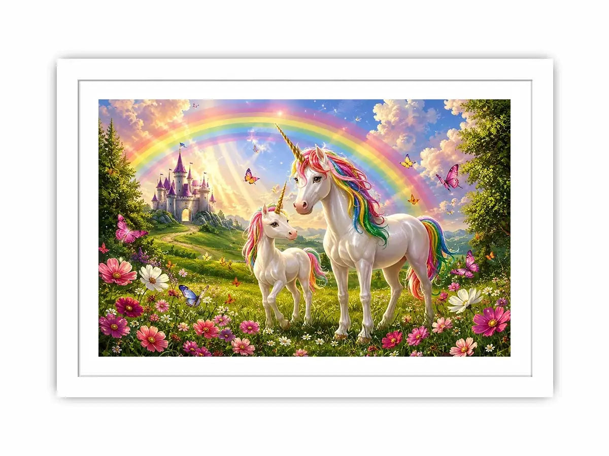 Magestic Unicorns kids nursery Canvas Print