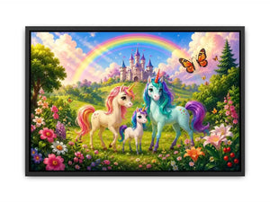 Three Unicorns kids nursery Canvas Print