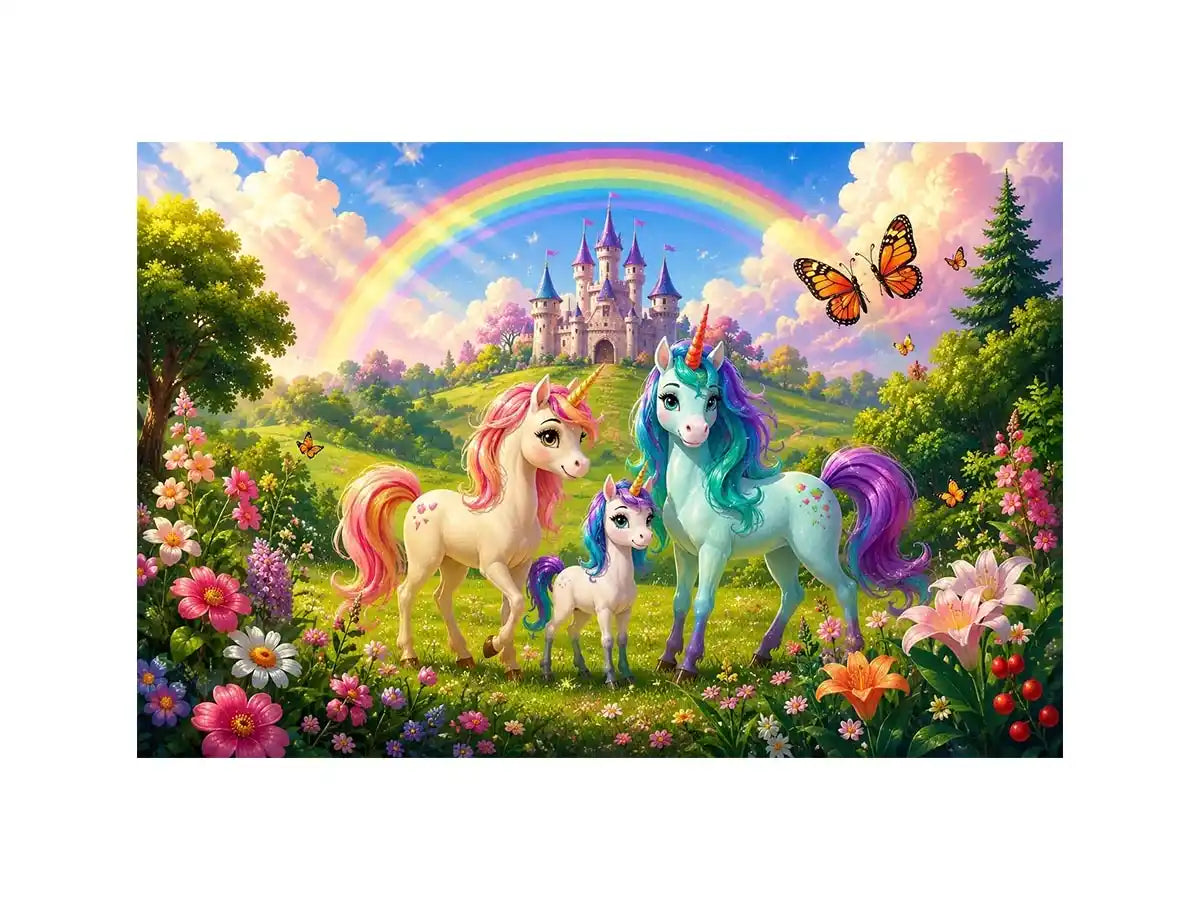 Three Unicorns kids nursery Canvas Print