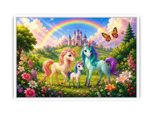 Three Unicorns kids nursery Canvas Print