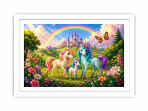 Three Unicorns kids nursery Canvas Print