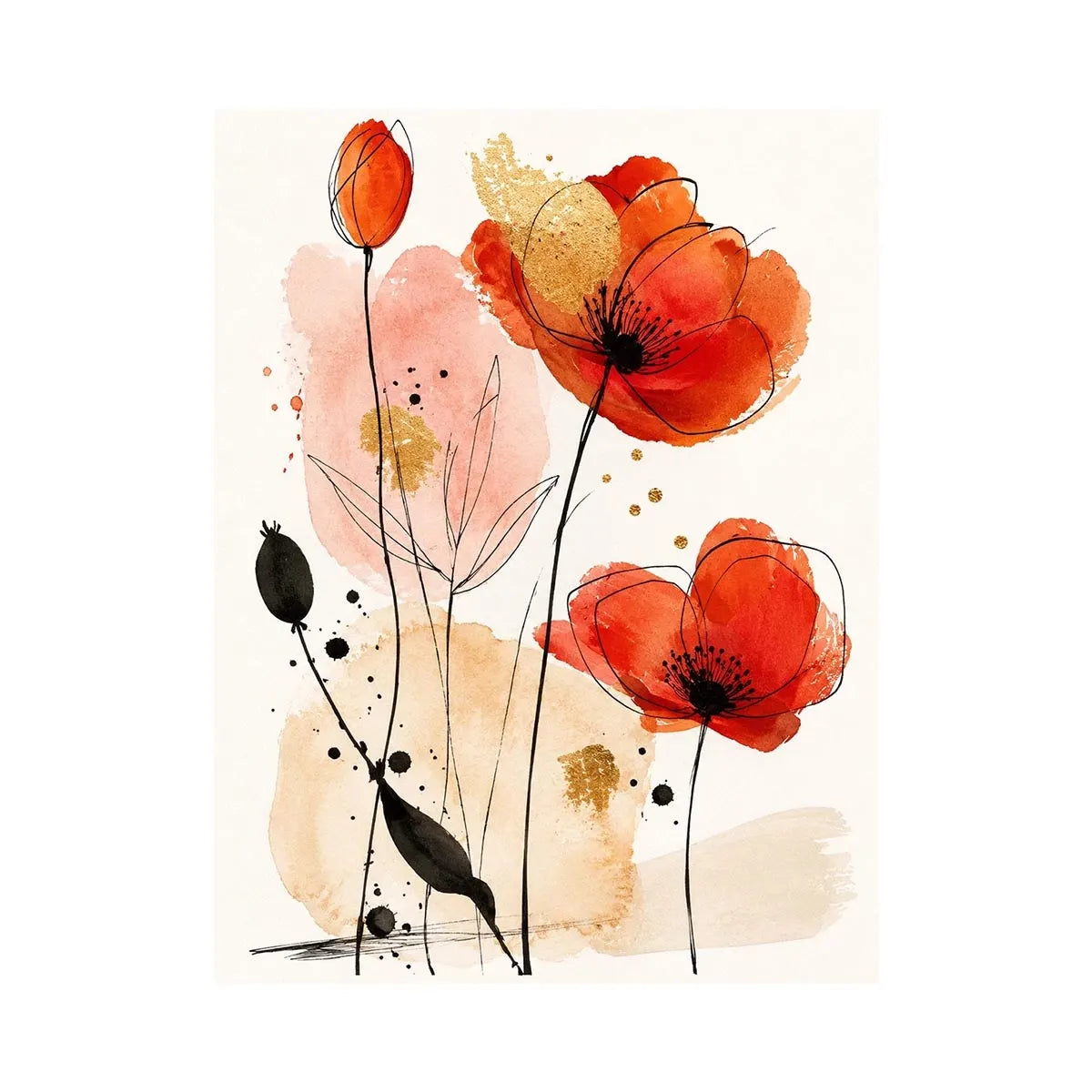 Gold Foil Canvas Print