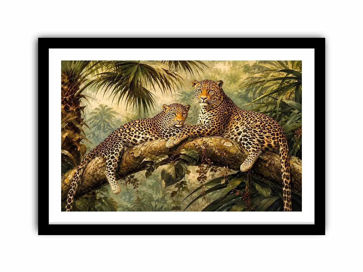 Two Leopards Canvas Print